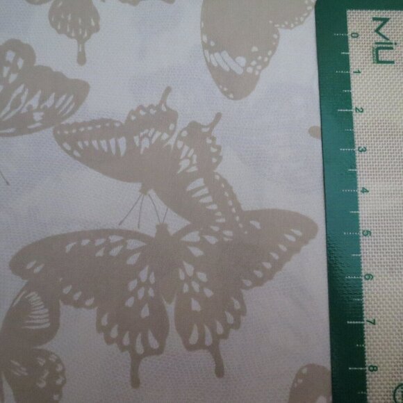 3 Yards Cotton Quilt Fabric Modern Butterfly Tone Cream Craft Material #BT - Picture 3 of 3